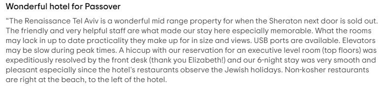 Guest review